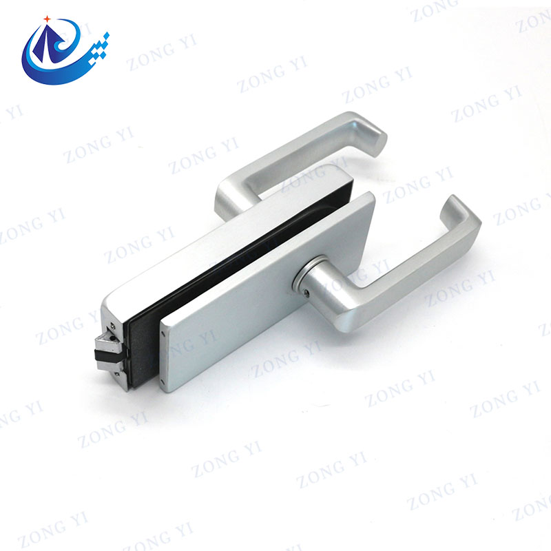 Aluminum Glass Door Lock na May Hook Lever