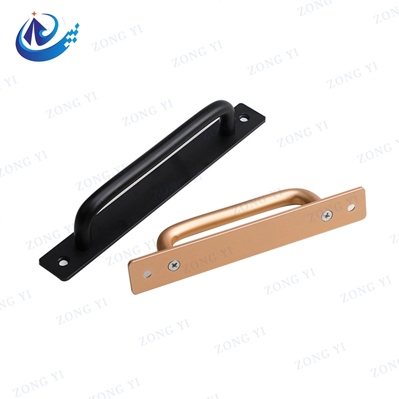 Aluminum High Quality Furniture Cabinet Drawer Pull With Plate