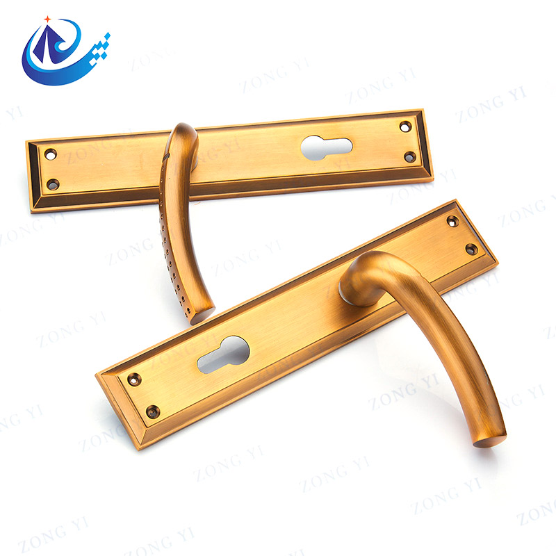 Euro Retro Aluminum at Zinc Alloy Backplate Lever Door Lock