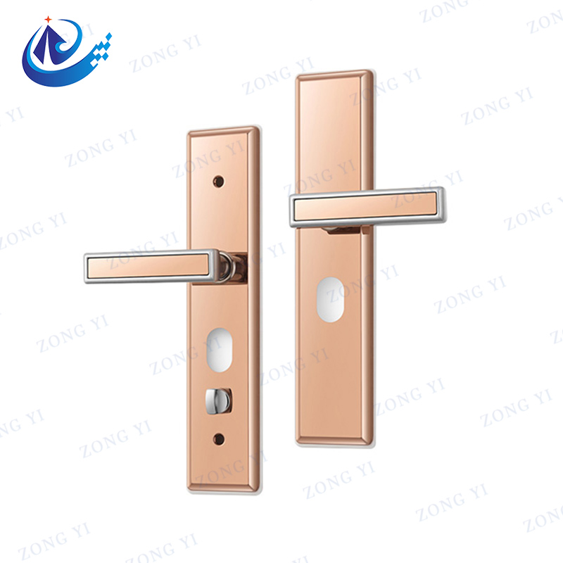 Mortise Aluminum Lever Door Lock With Plate Para sa Mga Residential Room