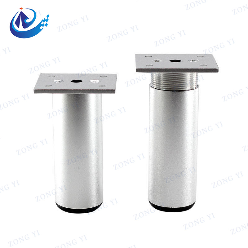 Round Tube Adjustable Aluminum Table Furniture Leg