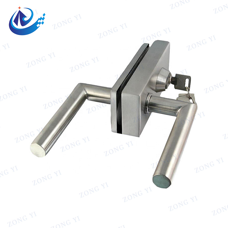 Square Single Stainless Steel Glass Door Lock