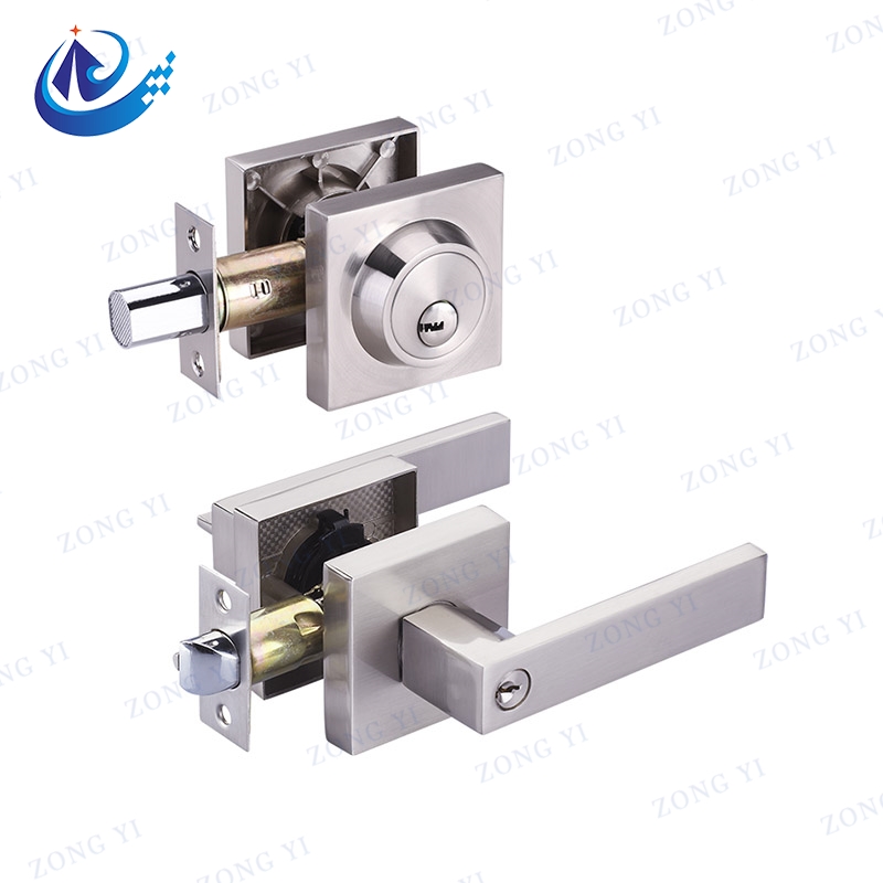 Stainless Steel Lever At Deadbolt Combo Door Lock